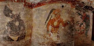 The first artwork found on the walls of a Maya house.