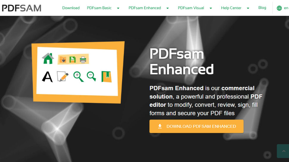 PDFsam Basic website screenshot