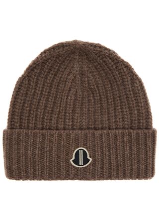 X Moncler Logo Wool-Blend Beanie