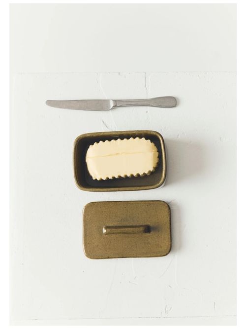 Cisco and the Sun Stoneware Butter Box | Moss