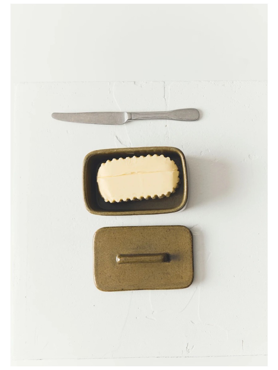 Cisco and the Sun Stoneware Butter Box | Moss