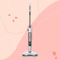 Shark Steam Mop on a pink background