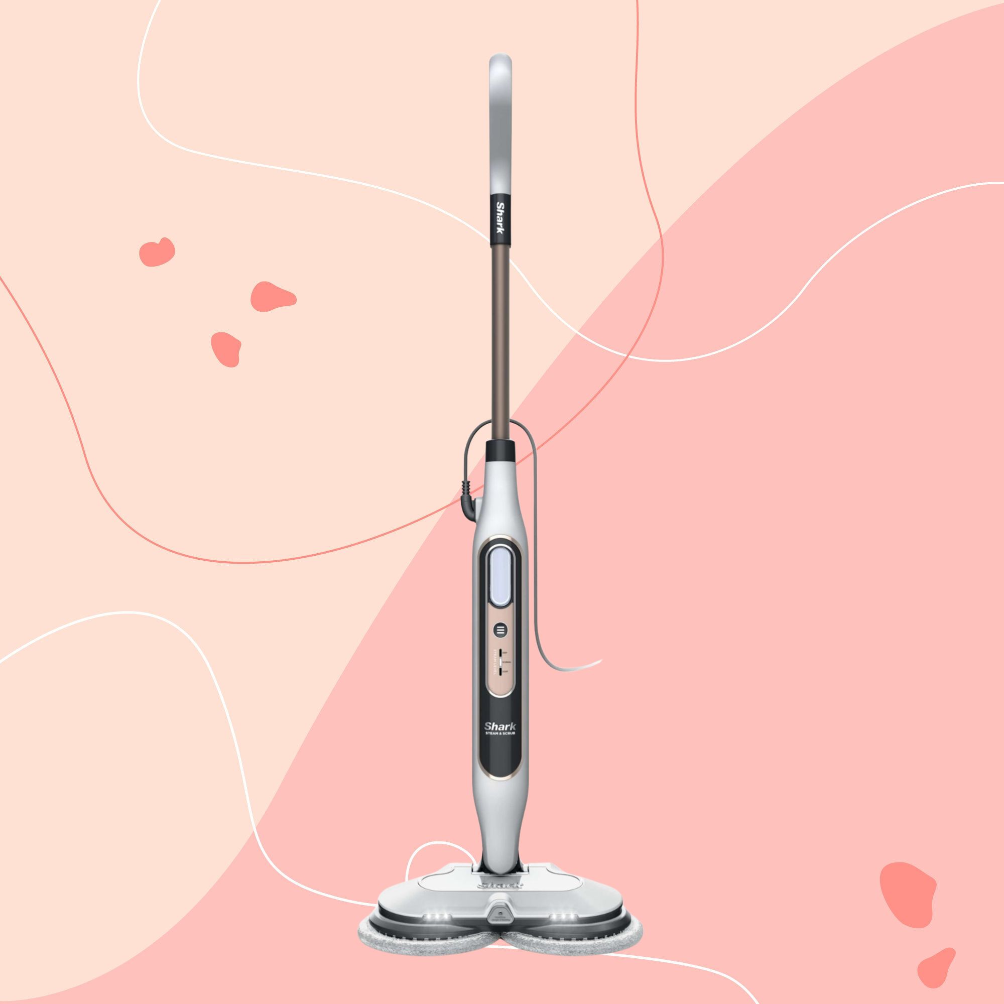 Shark Steam Mop on a pink background