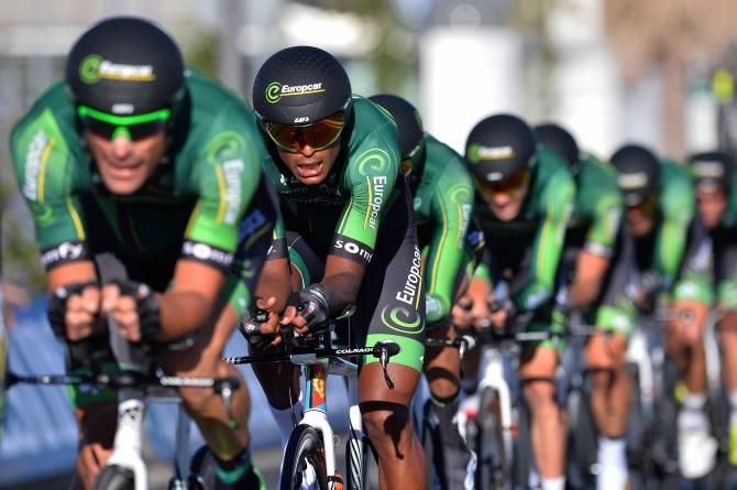 Team Europcar in the TTT at the Vuelta a Espa&ntilde;a