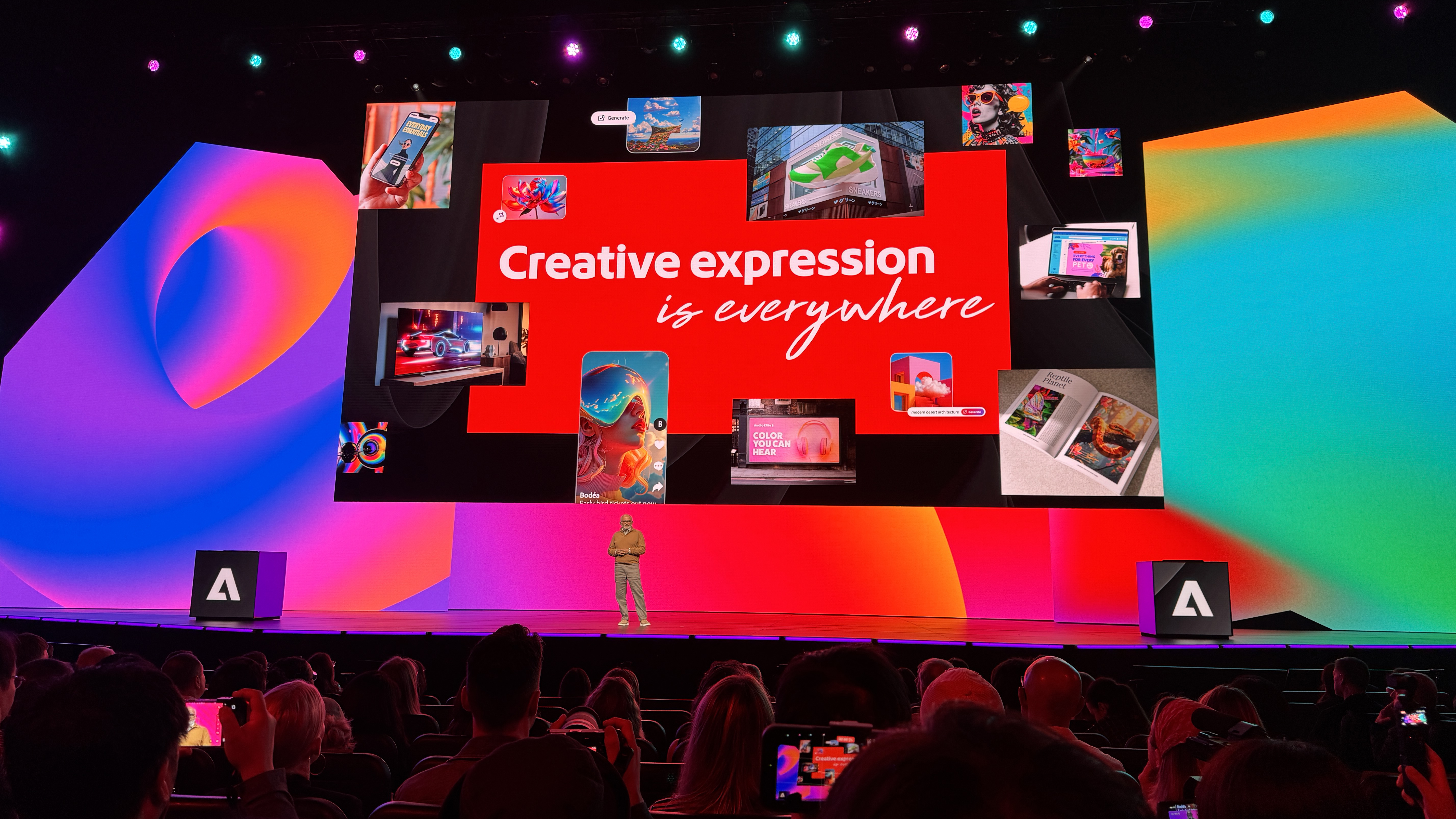 Adobe Max 2025 stage during the keynote