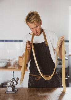 At Glebe House in Devon, guests may learn to make pasta with owner Hugo Guest.