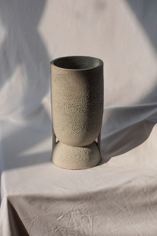 Habba by Yard Concept - a grey textured vessel sculpture