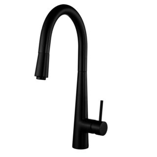 Enza Olney Single Lever Monobloc Pull Out Kitchen Tap in Black from Better Bathrooms 