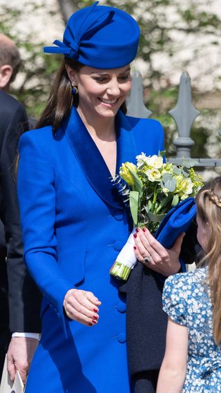 Catherine, Princess of Wales and Princess Charlotte attend the Easter Sunday service