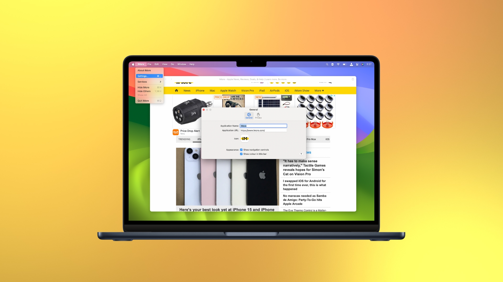 Веб-приложения на macOS Sonoma