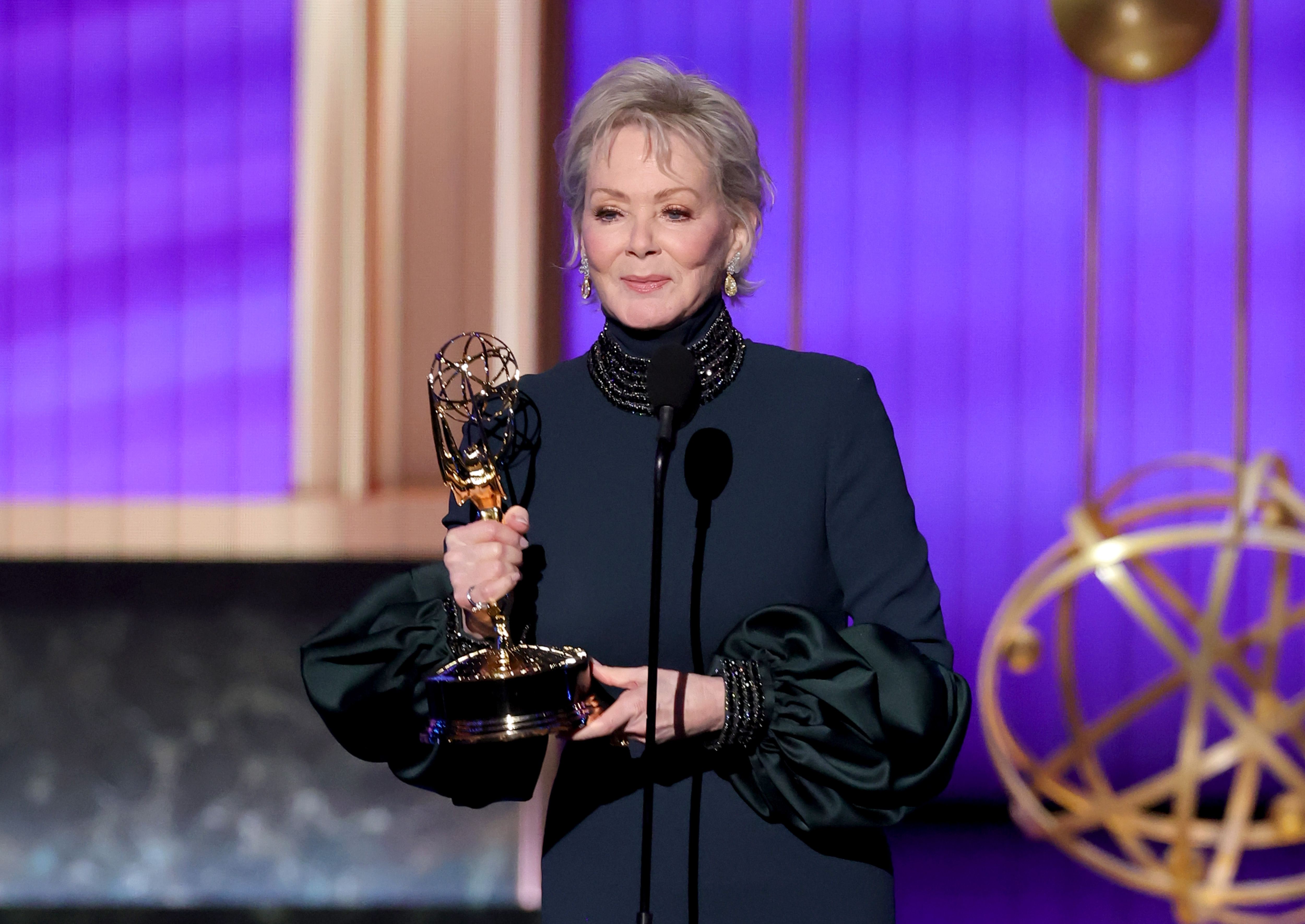 jean smart wins the emmy for Outstanding Lead Actress in a Comedy Series award for hacks season 4 at the 2025 primetime emmy awards