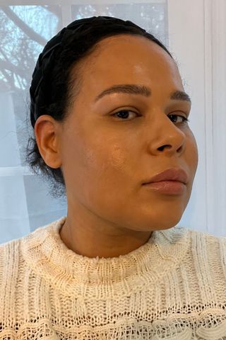 Freelance beauty editor Amerley Ollennu after applying Nars Light Reflecting Foundation