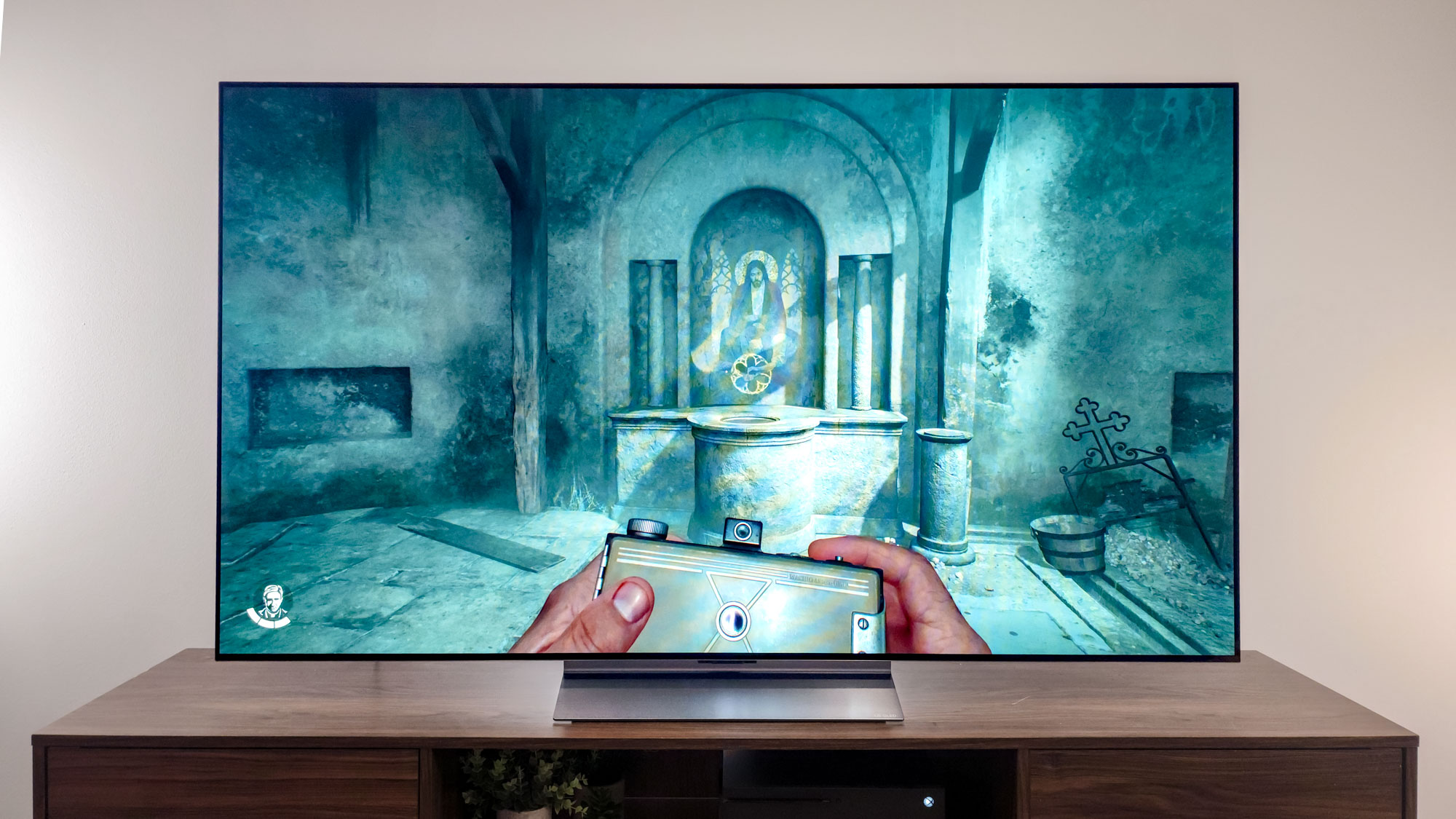 Playing Indiana Jones and the Great Circle on a LG C5 OLED TV