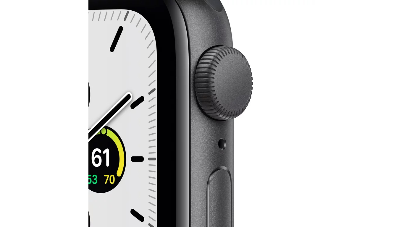 A close up of the Apple Watch SE's display.