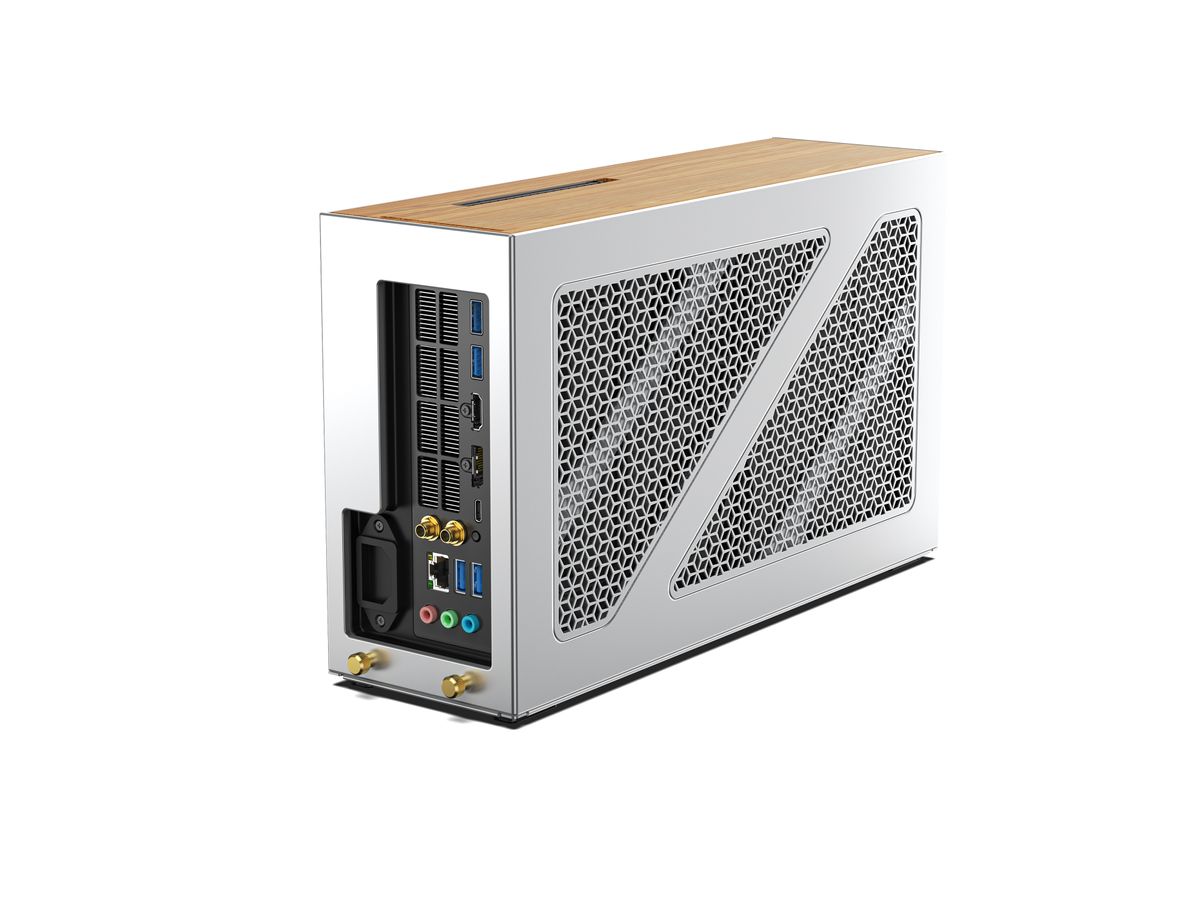 Ryzen 9 7945HX3D Mini-ITX PC Puts GPU Slot on Top of the Case