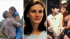 L-The Notebook, C-Julia Roberts, R- Demi Moore and Patrick Swayze in Ghost 