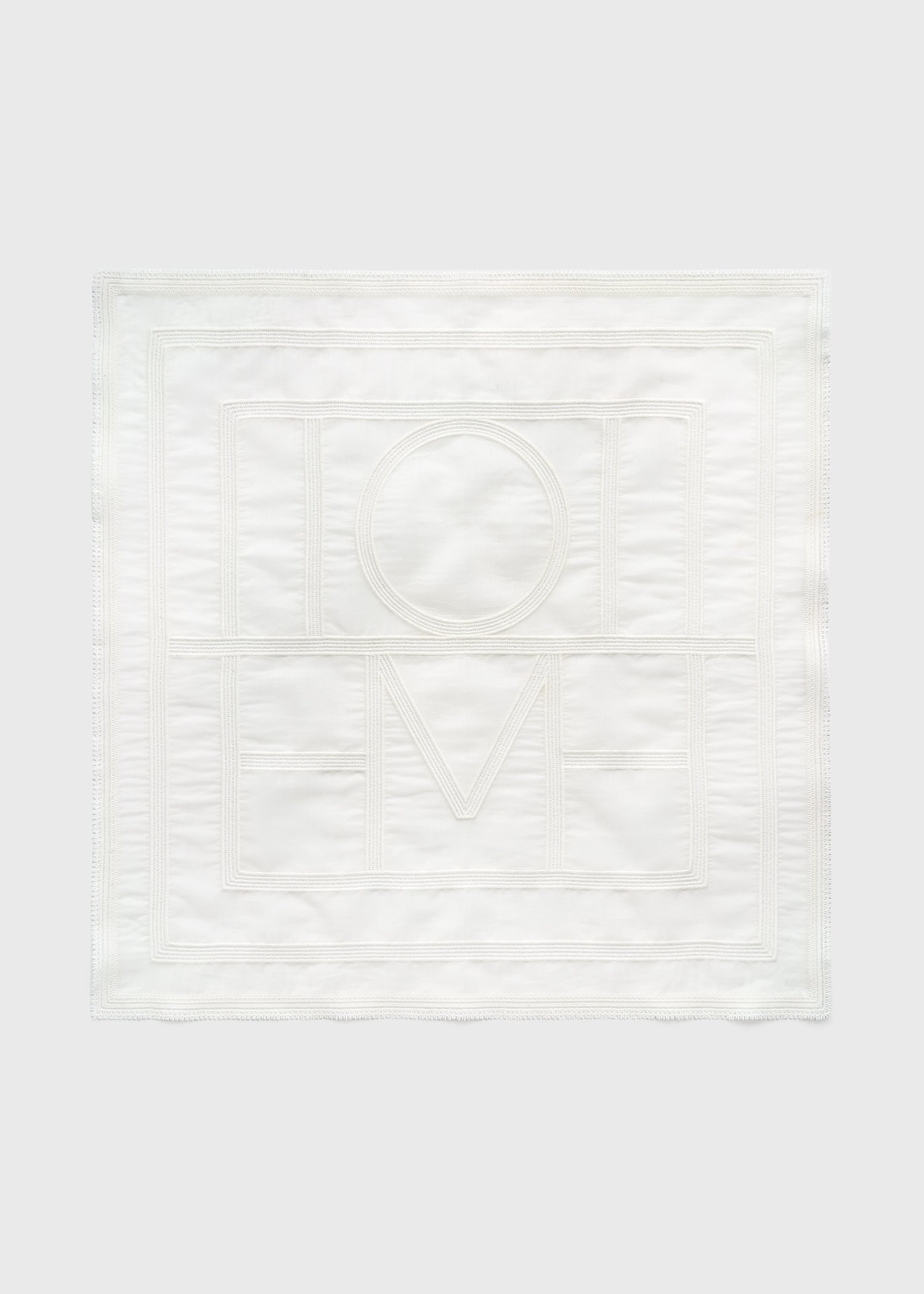 Monogram Crochet Cotton Scarf White - One Size