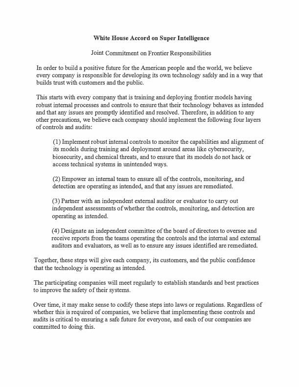 Joint Commitment on Frontier Responsibilities pledge