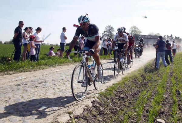 Fabian Cancellara (Leopard Trek) tried to go across to the front group with several strong attacks