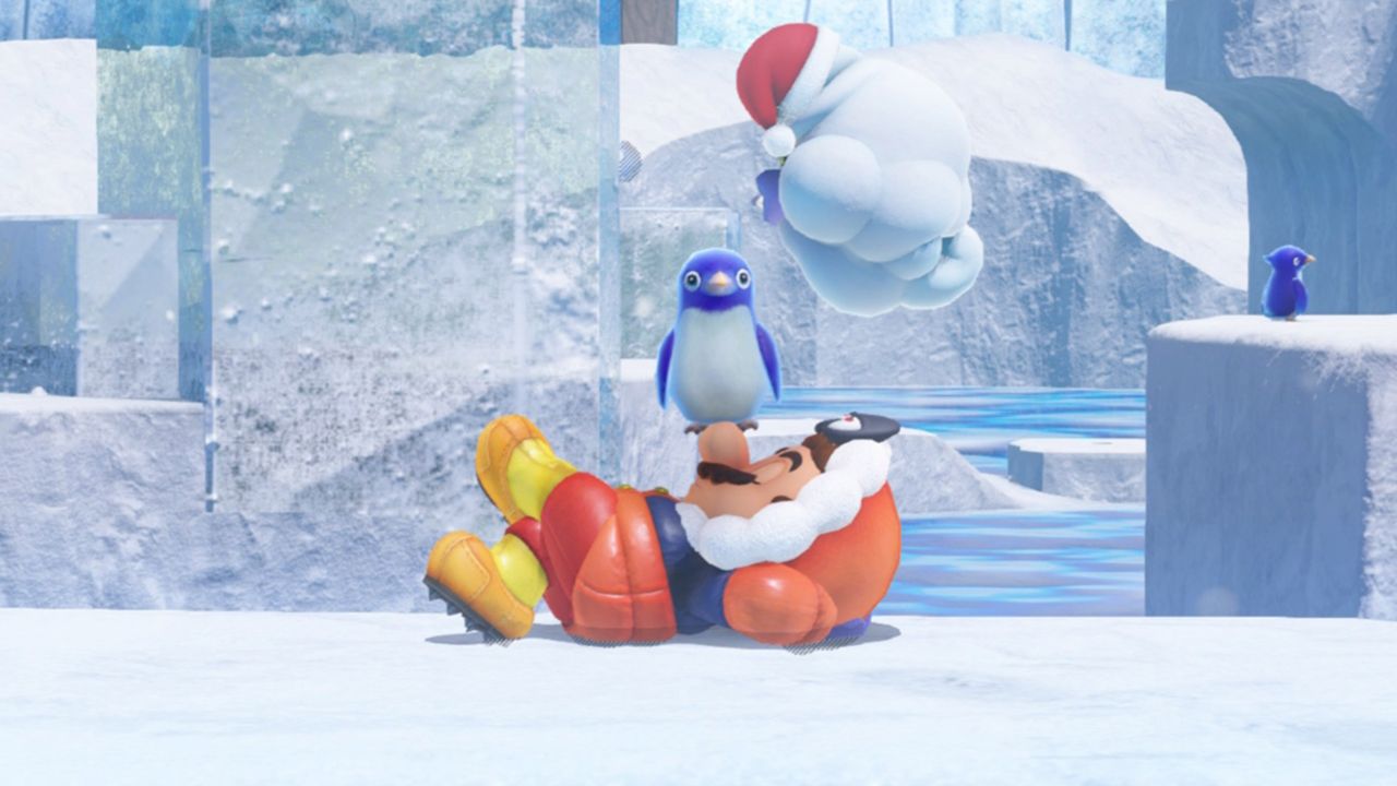 Penguins in Snow Kingdom - another nice nod to Super Mario 64.
