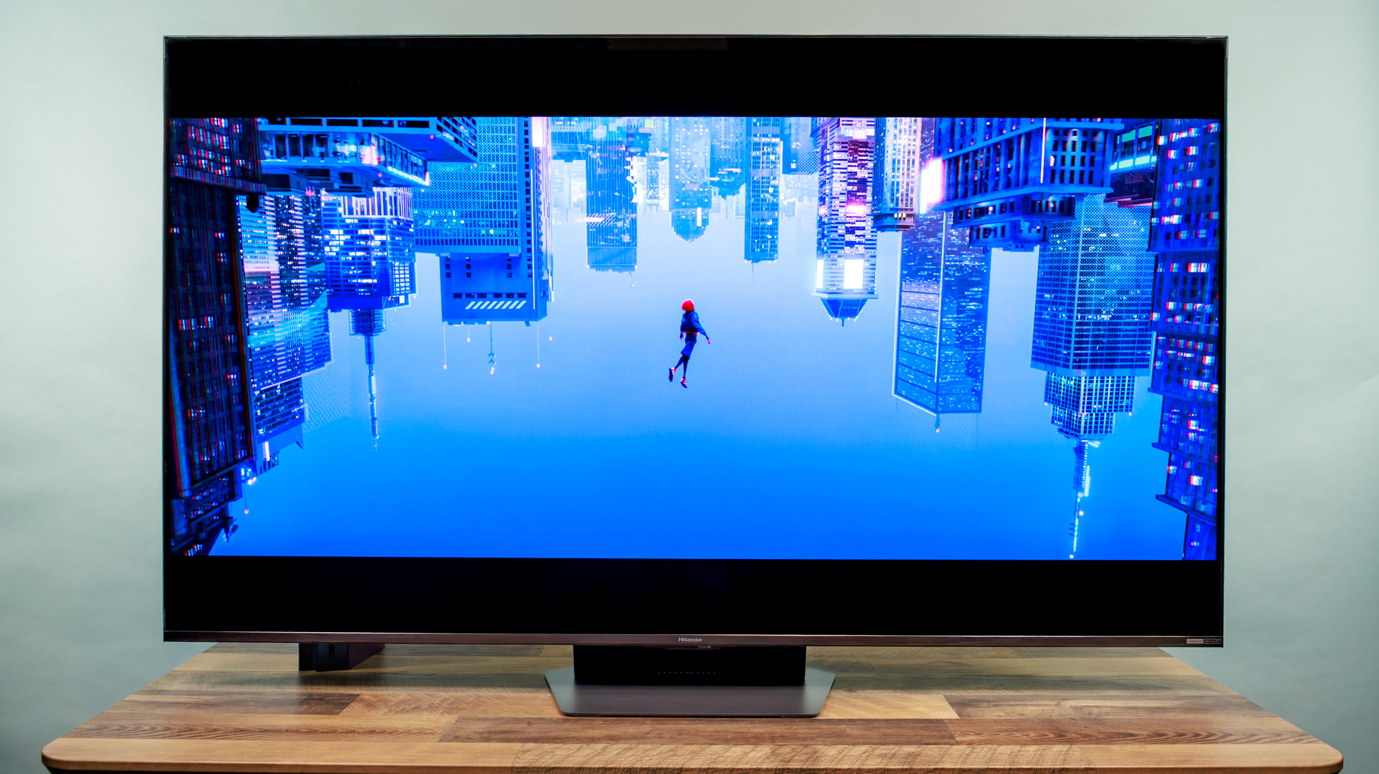 Hisense UR9 RGB Mini-LED TV on a desk