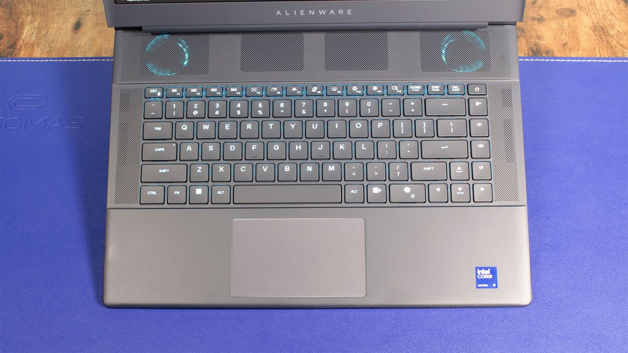 An Alienware Area-51 16 laptop on a desk
