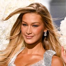 Bella hadid at the VS runway show 2025.