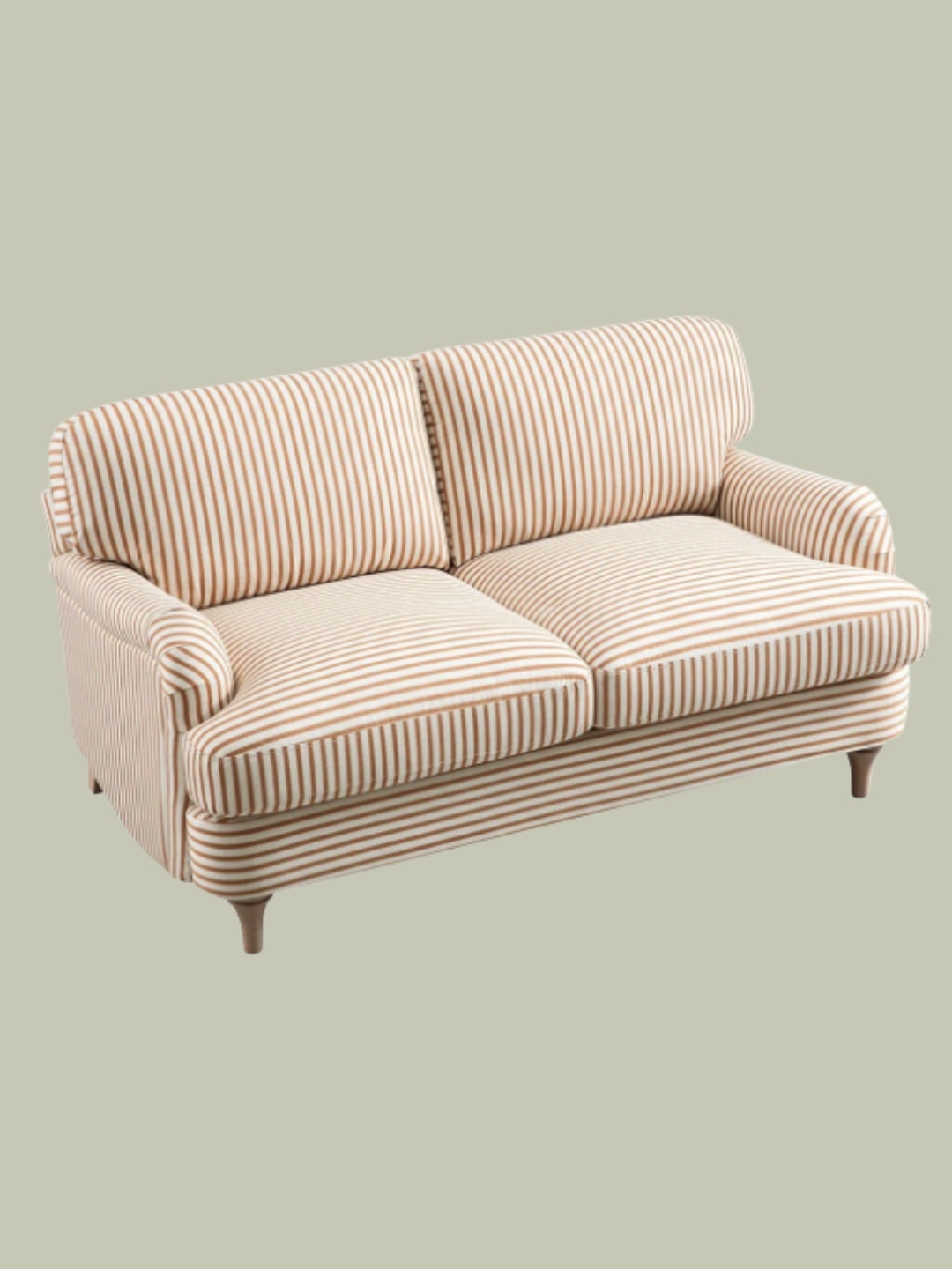 daals, Daphnis Ochre Striped Linen Blend Sofa