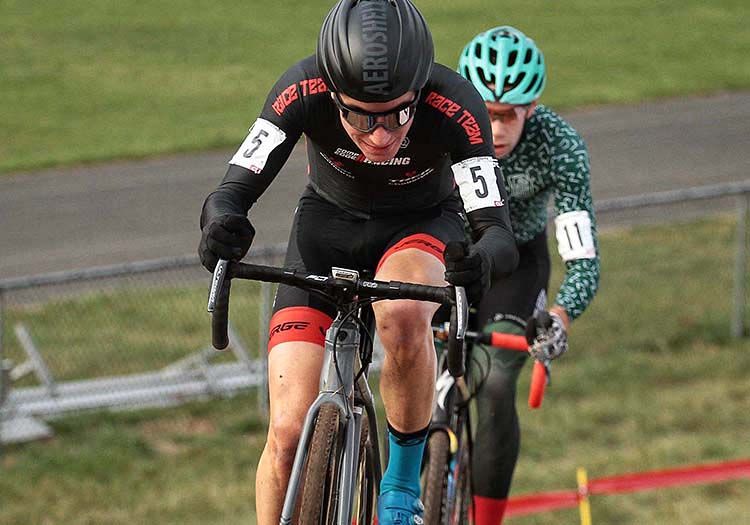 Sam Noel (CompEdge Racing/ UVM Cycling) looks fresh going up the hill on the last lap