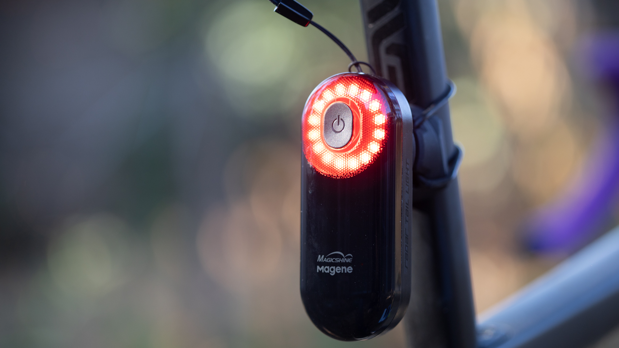 Magicshine Seemee 508 radar tail light attached to an Enve seatpost