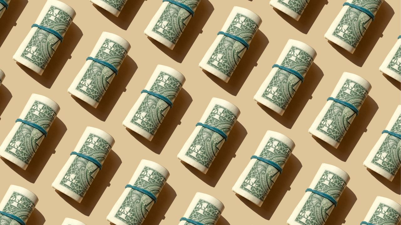 Rolls of dollar bills