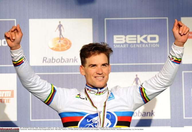 Zdenek Stybar (Czech Republic) in the rainbow jersey
