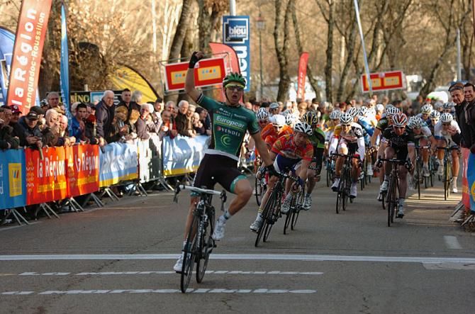 Neo-pro Bryan Coquard, in just his second day of racing for Team Europcar, didn't wait very long to take his first victory in the professional ranks with a stage win at Etoile de Bess&egrave;ges.