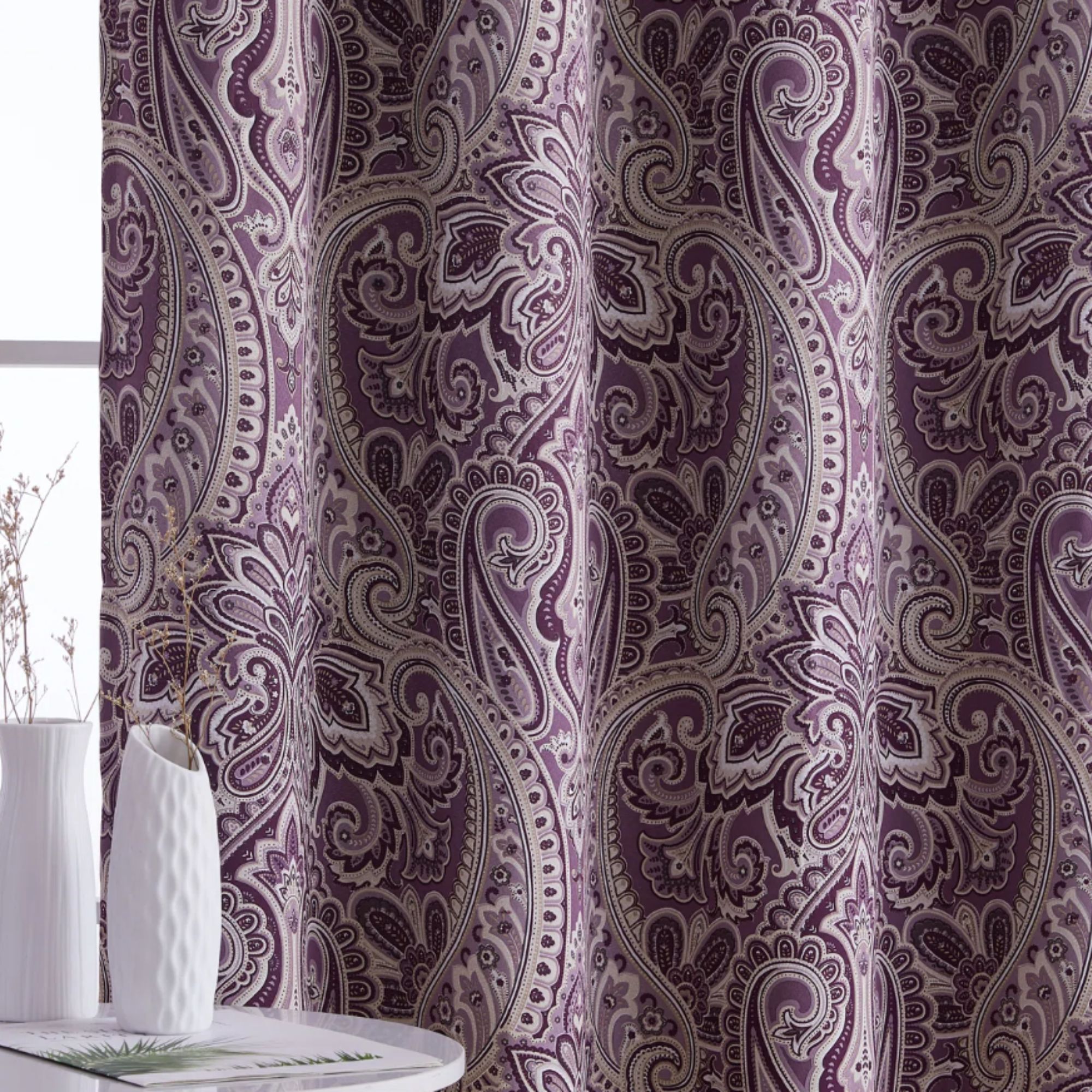 Purple curtains