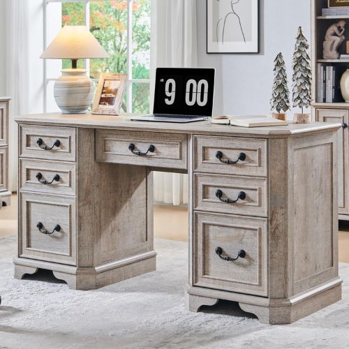 59 Farmhouse Executive Desk with Drawers