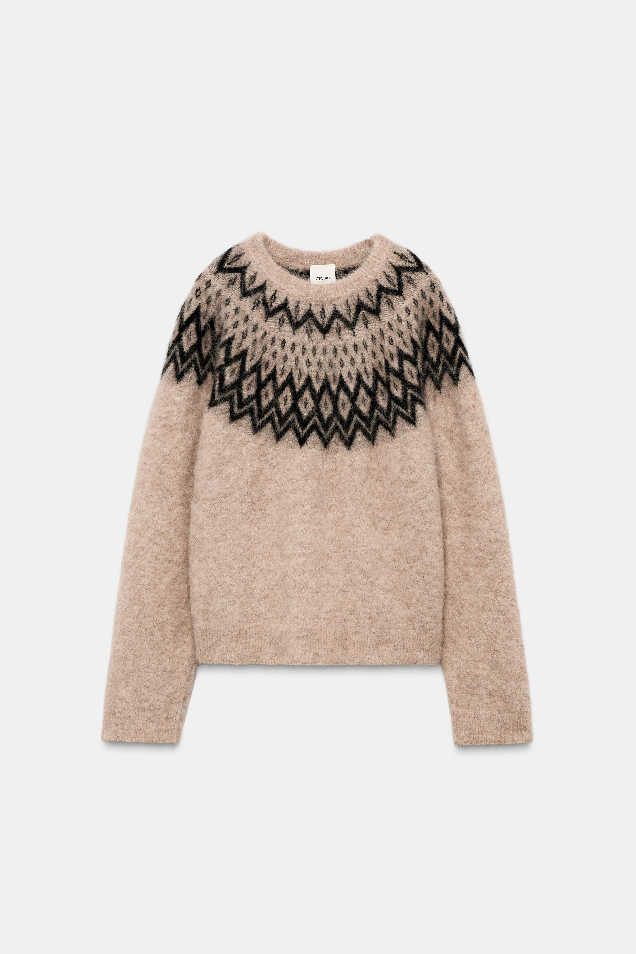 ZARA Alpaca Jacquard Jumper Ski Collection