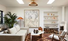Building Blocks’ sofa, ‘Mitre’ table and ‘Marella’ ceiling lamp