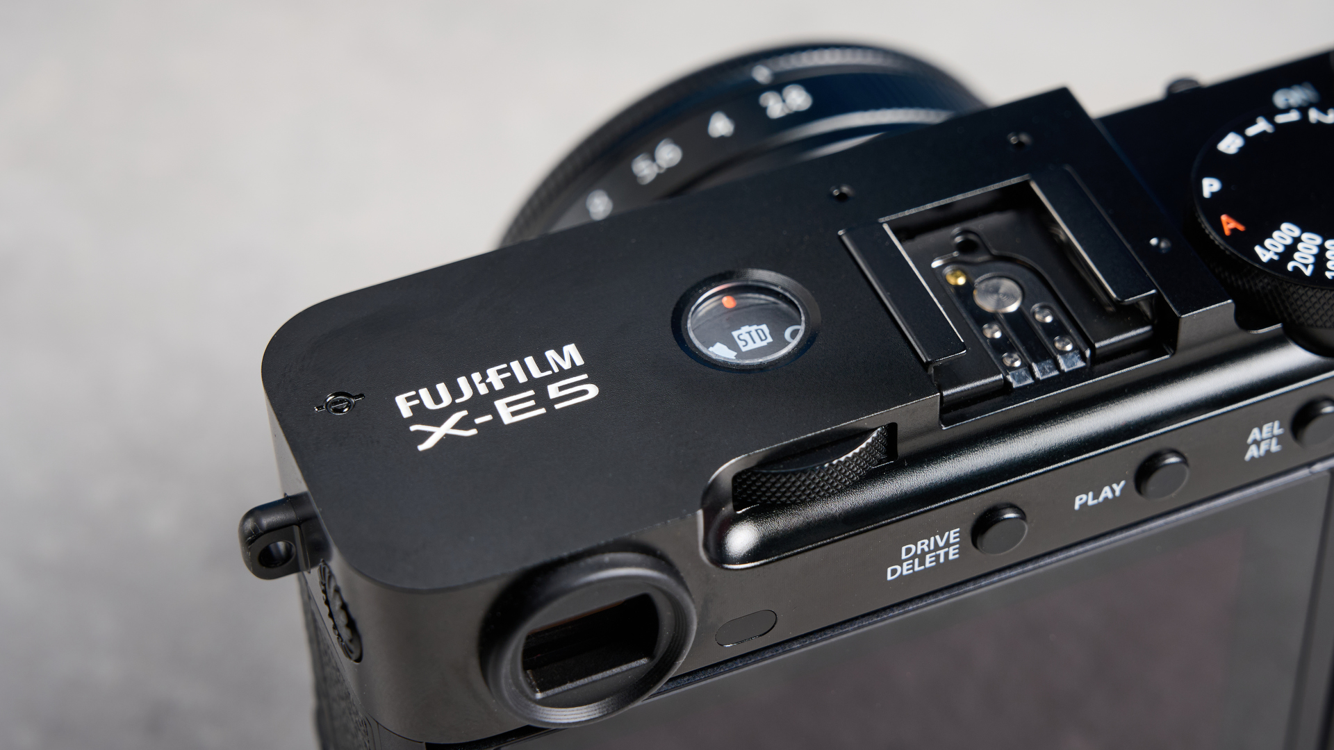 Fujifilm X-E5 logo on top panel