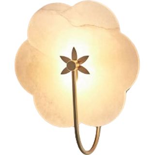 flower shaped glass wall light