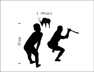 Perspective is explained in this image of silhouetted hunters and prey on the Golden Record