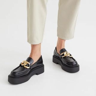 H&M chunky chain loafers