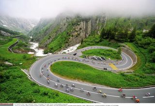 The St Gotthard Pass featuring in the 2009 edition of the Tour de Suisse