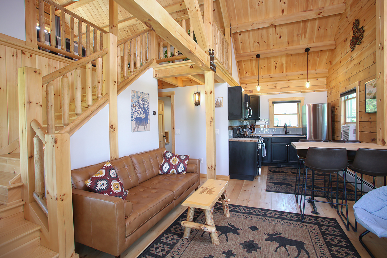 Log home interior