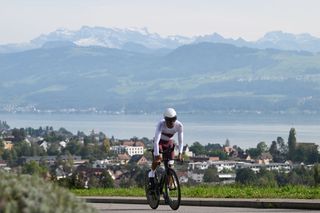 ZURICH SWITZERLAND SEPTEMBER 22 Tamim Jamal AlKuwari of Team Qatar sprints 97th UCI Cycling World Championships Zurich 2024 Mens Elite Individual Time Trial a 461km one day race from Gossau to Zrich on September 22 2024 in Zurich Switzerland Photo by Dario BelingheriGetty Images