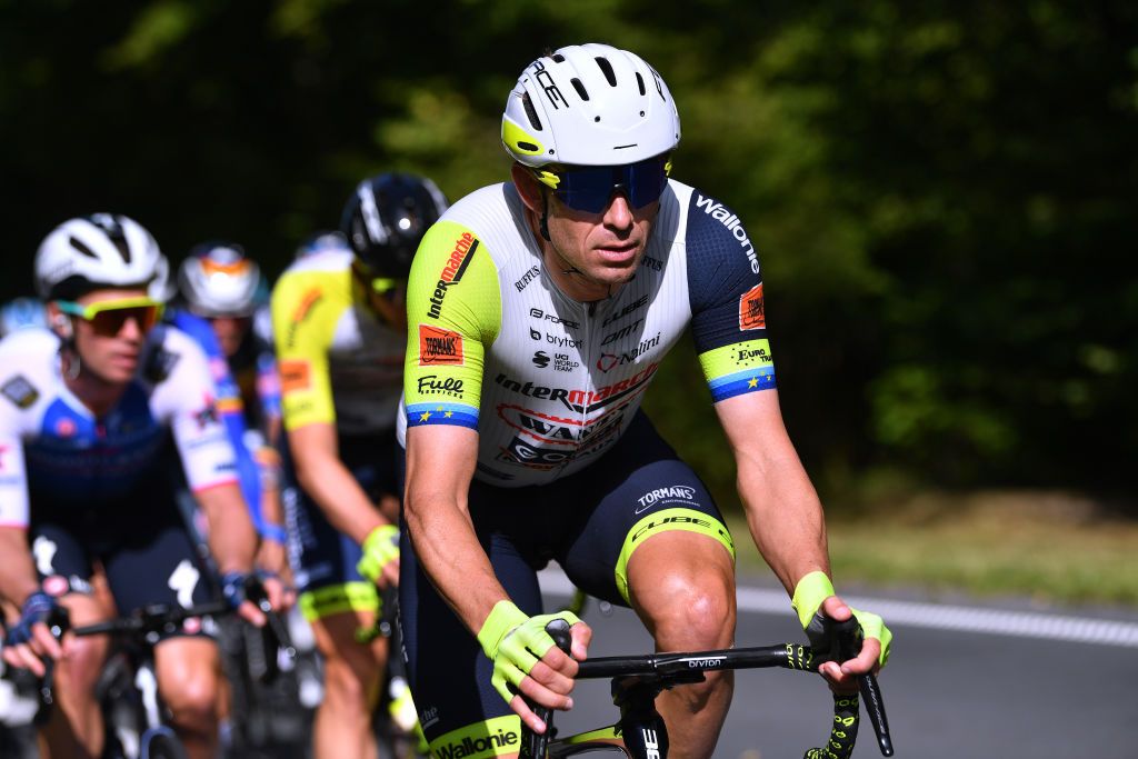 BINCHE BELGIUM OCTOBER 04 Alexander Kristoff of Norway and Team Intermarch Wanty Gobert Matriaux competes during the 35th Binche Chimay Binche Memorial Frank Vandenbroucke 2022 a 1986km one day race from Binche to Binche BincheChimayBinche on October 04 2022 in Binche Belgium Photo by Luc ClaessenGetty Images