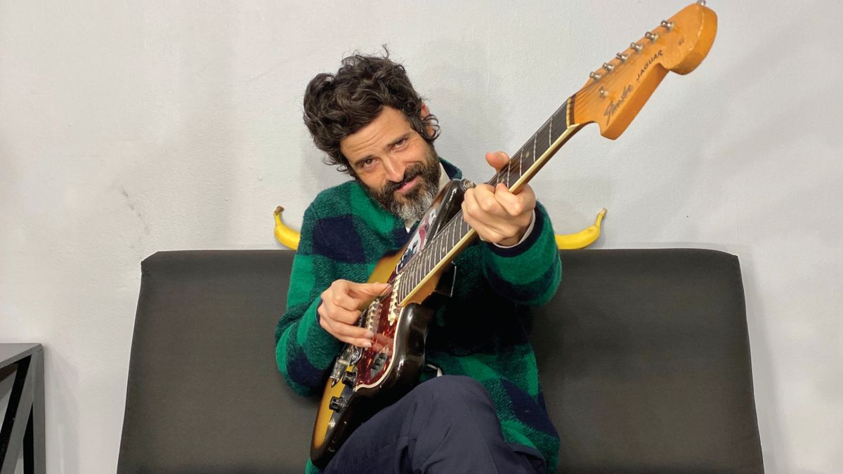 Devendra Banhart with 1965/1966 Fender Jaguar