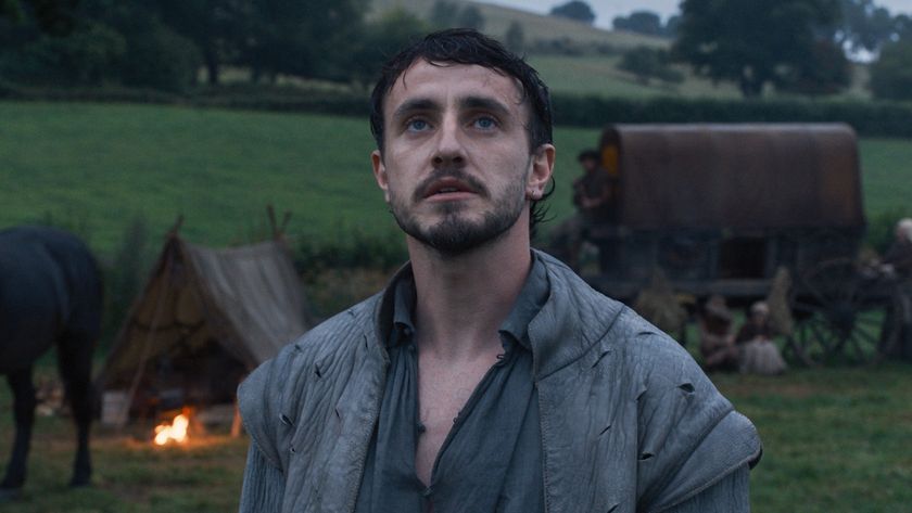 Paul Mescal looking up as William Shakespeare in Focus Features&#039; Hamnet directed by Chloe Zhao