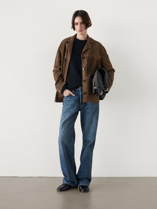 Mid-Rise Wide-Leg Full Length Jeans