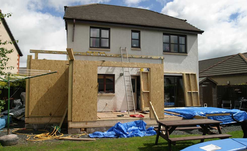 Construction work on self build home