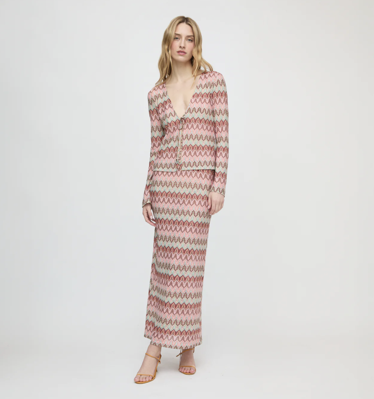 Pink Multi Smooth Shimmer Knit